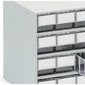 TRESTON Schubladenmagazin 1640, 16 Schubladen, T 400 mm, glasklar