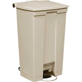 Tretabfalleimer Rubbermaid Legacy, 87 Liter, Step-on, Deckeldämpfer, Kunststoff, beige