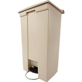 Tretabfalleimer Rubbermaid Legacy, 87 Liter, Step-on, Deckeldämpfer, Kunststoff, beige