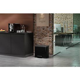 Tretmülleimer Hailo Öko Duo Plus L, 17 + 9 l, rechteckig, Stahlblech, schwarz