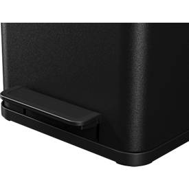 Tretmülleimer Hailo Öko Duo Plus M, 2 x 9 l, rechteckig, Stahlblech, schwarz