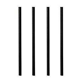 Trinkhalme Papstar, für Shakes, Einweg, L 210 x Ø 8 mm, aus FSC®-zertifiziertem Papier, schwarz, 100 Stück