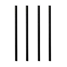 Trinkhalme Papstar, für Shakes, Einweg, L 250 x Ø 8 mm, aus FSC®-zertifiziertem Papier, schwarz, 100 Stück
