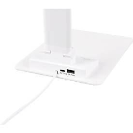 TRIO LED-Tischleuchte TRAVIS, 6,5 W, 650 lm, dimmbar, USB-Ladefunktion, weiß