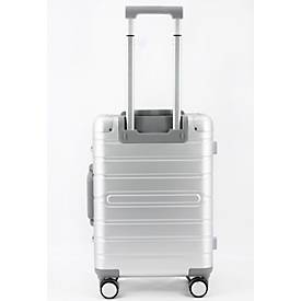 Trolley Alumaxx Gravity, Hauptfach, herausnehmbare Trennwand, Teleskopgriff, abschließbar, B 550 x T 200 x H 370 mm, Aluminium, silber