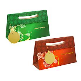 TSI Geschenktaschen Weihnachten Serie Elegant, Polypropylen, B 260 x T 100 x H 165 mm, 12er-Set, 2 Motive sortiert