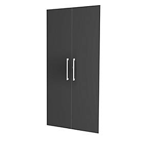 Türenset, für Regale Dante®, B 800 mm, 5 OH, anthrazit