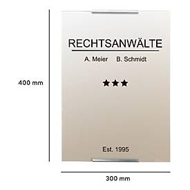 Türschild Topas, DIN A3, B 300 x H 400 mm
