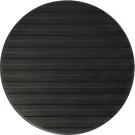 Türstopper, rund, mit türschonendem Gummiring, rutschfest, Ø 100 x H 40 mm, Edelstahl matt