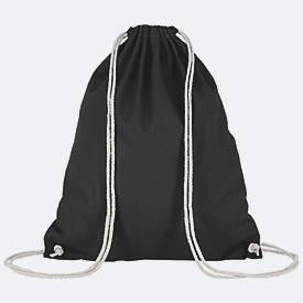 Turnbeutel TEXXILLA, als Rucksack nutzbar, naturfarbene Kordeln, OEKO-TEX® STANDARD 100, L 380 x B 460 mm, Baumwolle, schwarz