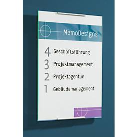 Türschild Topas, Büro, unzerbrechliche Acrylscheibe, hochkant und quer