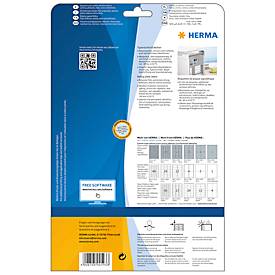 Typenschild Etiketten Herma, A4, 210 x 297 mm, selbstklebend & wetterfest, silber, 10 Stück