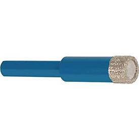TYROLIT Fliesenbohrer DDT, Ø 8 mm, Arbeitslänge 80 mm, HEX, Paraffinfüllung, vakuumgelötete Diamantbohrkrone