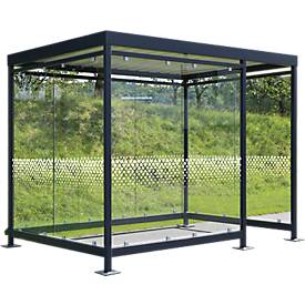 Überdachungssystem WSM Köln K3 d/b, B 3180 x T 2165 x H 2510 mm, als Bausatz oder fertig montiert, diverse Farben