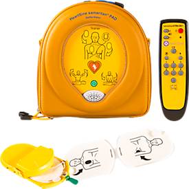 Übungs- und Trainingsdefibrillator-Set für HeartSine PAD350, 6 Szenarien, Tasche, 2 Paar Ersatzelektroden, Ladegerät