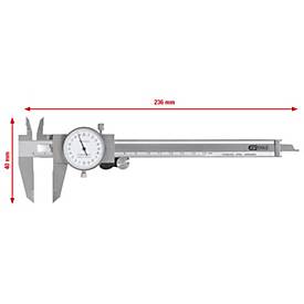 Uhren-Messschieber, Messgenauigkeit +/-0,02