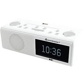 Uhrenradio Soundmaster UR8350WE, DAB+/UKW-RDS, m. Weck-/Einschlaf-Funktion, USB-Wiedergabe, weiß
