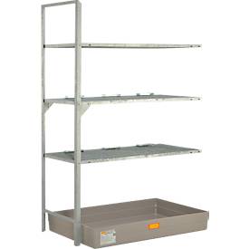 Cemo Uitbreidingseenheid voor  vatenrek type 540 met GVK opvangbak 150l, gegalvaniseerd staal, voor 6x 60 l vaten, B 1320 x D 800 x H 2000 mm