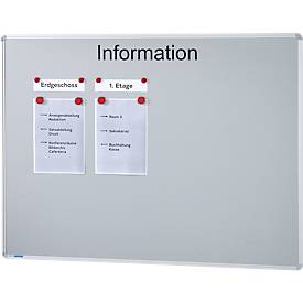 Ultradex Informationstafel "Information", Metall, magnethaftend, Wandmontage, inkl. Montagematerial, B 1500 x H 1200 mm, silbergrau RAL 9006