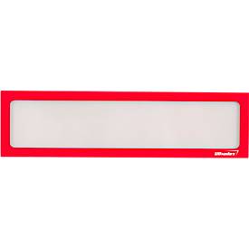 Ultradex Infotasche, magnetisch, für Überschriften, B 225 x H 60 mm, A4, rot
