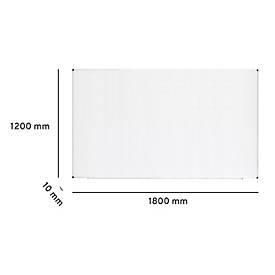Ultradex Whiteboard economy, Hoch-/Querformat, emailliert, magnethaftend, Ablageschale, individuell bedruckbar, B 1800 x T 10 x H 1200 mm