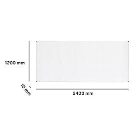 Ultradex Whiteboard economy, Hoch-/Querformat, emailliert, magnethaftend, Ablageschale, individuell bedruckbar, B 2400 x T 10 x H 1200 mm