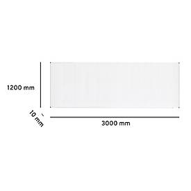Ultradex Whiteboard economy, Hoch-/Querformat, emailliert, magnethaftend, Ablageschale, individuell bedruckbar, B 3000 x T 10 x H 1200 mm