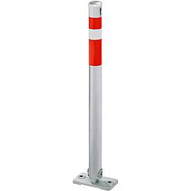 Umlegbarer Sperrpfosten, mit Profilhalbzylinder-Vorrichtung