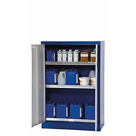 Umweltschrank asecos E-CLASSIC, Flügeltüren, Front Lichtgrau, B 950 x T 500 x H 1400 mm