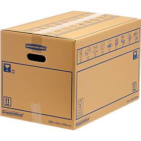 Umzugskarton SmoothMove Standard, 2-lagige Wellenpappe, Beschriftungsfeld, 350 x 350 x 550 mm, 67 L, 10 Stück