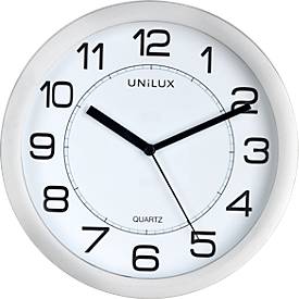 UNILUX ATTRACTION Wanduhr - Quarzuhrwerk - 22 cm - Magnetbefestigung - metallgrau - Batterie inklusive