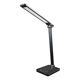 UNILUX Lampe de table LED NOVY, pivotante, à intensité variable, avec fonction tactile et port USB, aluminium/plastique ABS