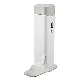 UNILUX LED-Mobilleuchte Pocketlight, 3-in-1: Tischleuchte, Taschenlampe & Powerbank, dimmbar, Weißgrau