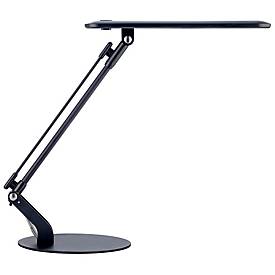 Unilux LED-tafellamp RUMBA, 5 W, 391 lm, 3600 K, in hoogte verstelbaar, kantelbaar, lampkop 360° draaibaar, metaal/kunststof, zwart
