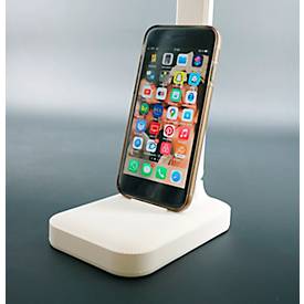 UNILUX LED-Tischleuchte KAPA, faltbar, Weiß, dimmbar, Farbtemperatur einstellbar, mit Akku,