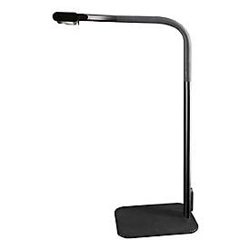 UNILUX LED-Tischleuchte Strata Base, Schwarz, 66 cm, dimmbar, Fernbedienung, USB