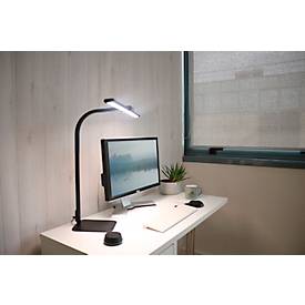 UNILUX LED-Tischleuchte Strata Base, Schwarz, 66 cm, dimmbar, Fernbedienung, USB