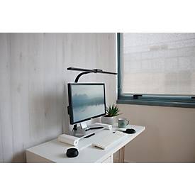 UNILUX LED-Tischleuchte Strata Base, Schwarz, 66 cm, dimmbar, Fernbedienung, USB