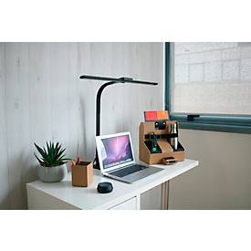 UNILUX LED-Tischleuchte Strata Base, Schwarz, 66 cm, dimmbar, Fernbedienung, USB