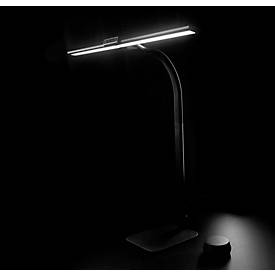 UNILUX LED-Tischleuchte Strata Base, Schwarz, 66 cm, dimmbar, Fernbedienung, USB