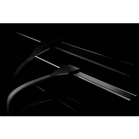 UNILUX LED-Tischleuchte Strata Base, Schwarz, 66 cm, dimmbar, Fernbedienung, USB