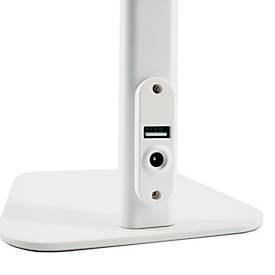 UNILUX LED-Tischleuchte Strata Base, Weiß, 66 cm, dimmbar, Fernbedienung, USB