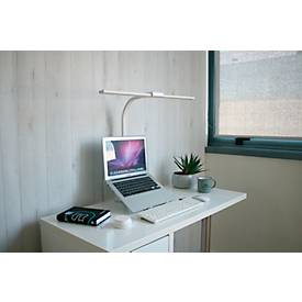UNILUX LED-Tischleuchte Strata Base, Weiß, 66 cm, dimmbar, Fernbedienung, USB