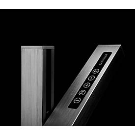 UNILUX LED-Tischleuchte ZENITH, Metallgrau, 2370 Lumen, dimmbar, mit Touch-Bedienung und Klemme