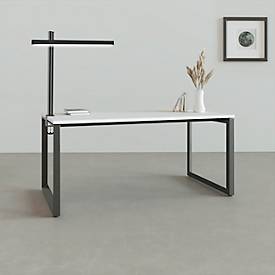 UNILUX LED-Tischleuchte ZENITH, Schwarz, 2370 Lumen, dimmbar, mit Touch-Bedienung und Klemme