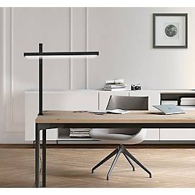 UNILUX LED-Tischleuchte ZENITH, Schwarz, 2370 Lumen, dimmbar, mit Touch-Bedienung und Klemme