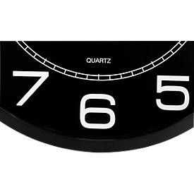 Unilux MEGA Wanduhr, Durchmesser 57,5 cm, Quarz-Uhrwerk, schwarz