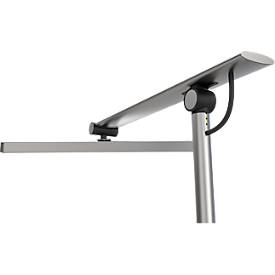 Unilux PURELINE LED Schreibtischleuchte, dimmbar, 3000K/4000K/5700K, Helligkeitssensor, Gelenkarm, metallgrau
