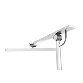 Unilux PURELINE LED Schreibtischleuchte, dimmbar, 3000K/4000K/5700K, Helligkeitssensor, Gelenkarm, weiß