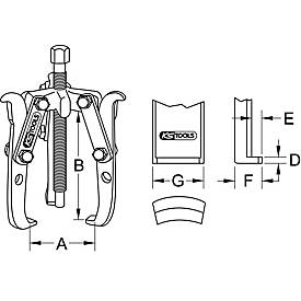 Universal-Abzieher 2- und 3-armig, 70mm